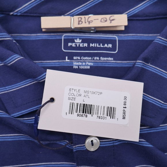 Peter Millar Men's Seaside Wash Pocket Polo Shirt - Picture 4 of 5